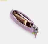  Túi Đeo Vai Coach Teri Shoulder Bag In Signature Leather With Heart Charm Light Violet CDA98 