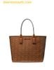  Túi Tote Michael Kors Jodie Small Logo Jacquard Tote Luggage Nâu 
