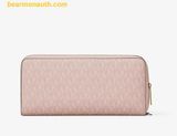  Ví Dài Michael Kors Jet Set Travel Large Signature Logo Continental Wristlet 35R4GTVT3V Powder Blush 