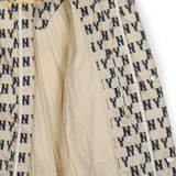  Áo Khoác Phao MLB Classic Monogram Print Short Padding NY 3ADJM0736-50CRD - Trắng Kem 