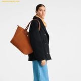  Túi Tote Longchamp Le Pliage Original L Cognac - Canvas 