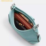  Túi Đeo Vai Coach Hamptons Hobo Crinkle Patent Leather Shoulder Bag Can33 Blue 