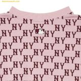  Áo Sweat MLB Classic Monogram Full-Panel Pattern Jacquard Overfit Man-to-Man NY (L.Pink) 3AMTM0334-50PKL 