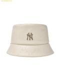  Mũ Bucket MLB Diamond Monogram Leather Bucket Hat NY (D.Cream) 3AHTM034N-50CRD 