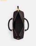  Túi Đeo Chéo Coach Georgia Satchel Bag In Signature Canvas CW422 Đen Logo 