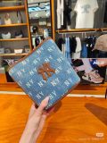  Túi Đeo Chéo MLB Classic Monogram Vintage Denim Mini Bucket Bag New York Yankees (Size 19) 3ABMMV55N-50BLL - Xanh 
