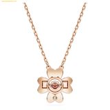  Dây Chuyền, Vòng Cổ Swarovski Idyllia pendant Clover, White, 18k rose gold finish 5674211 