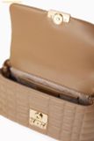  Túi Xách Michael Kors Medium Tribeca Satchel in Quilted Leather Beige 