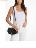  Túi Đeo Vai Michael Kors Mila Medium Leather Messenger Bag 35T5SIMM8L Black 