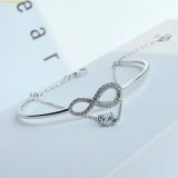  Vòng Tay Swarovski Crystal Infinity Bangle Bracelet, Rhodium Plated, Cubic Zirconia 5520584 