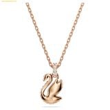  Dây Chuyền, Vòng Cổ Swarovski Swan pendant Swan, Small, Black, 18k rose gold finish 5678046 