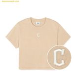  Áo Crop MLB Basic Small Logo Crop Short Sleeve T-shirt CLE (L.Beige) 3FTSB0443-45BGL 