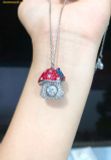  Dây Chuyền, Vòng Cổ Swarovski Alice in Wonderland pendant Mushroom, Red, Rhodium plated 5682811 