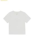  Áo Phông MLB Women's Ribbon Graphic Slim Semi-Crop Short Sleeve T-Shirt New York Yankees White 3FTSN6863-50WHS 