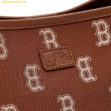  Túi Đeo Vai MLB Korea Big Classic Monogram Jacquard Bucket Bag Boston 3ABML023N-43BRS - Nâu 