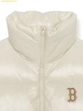  Áo Khoác Phao Ghile MLB Women's Basic Glossy Crop Padded Vest BOS (D.Cream) 3FDVB2046-43CRD Trắng 