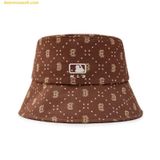  Mũ Bucket MLB Diamond Monogram Bucket Hat Boston Red Sox D.Brown 3AHTM063N-43BRD Nâu 