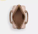  Túi Đeo Chéo Coach Rowan 26 Satchel Bag In Blocked Signature Canvas Sand 