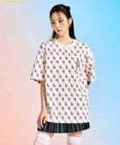  Áo Phông MLB Classic Monogram Full-Panel Pattern Short-Sleeve T-Shirt LA (Cream) 3ATSM1133-07CRS Trắng Cream 