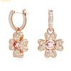 Bông Tai, Khuyên Tai Swarovski Idyllia drop earrings Clover, White, Rose gold-tone plated 5674211