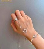  Vòng Tay, Lắc Tay Swarovski Stella Bracelet Pavé, Star, White, Rhodium Plated 5645385 