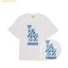 Áo Phông MLB Cube Clipping Monogram Overfit Short Sleeve T-Shirt LA (White) 3ATSM0333-07WHS