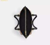  Túi Tote Coach Mollie Tote Bag 25 In Signature Canvas CV965 Nâu Logo 