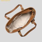  Túi Tote Mini Michael Kors Jet Set Travel Extra Small Logo Top-Zip Tote Bag Powder Blush Brown Logo 