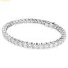  Vòng Tay, Lắc Tay Swarovski Matrix Tennis bracelet Round cut, White, Rhodium plated 5724483 