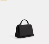  Túi Xách COACH Eliza Top Handle Bag CT852 Đen Trơn 