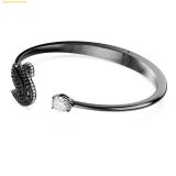  Vòng Tay, Lắc Tay Swarovski Swan bangle Swan, Black, Ruthenium plated 5688745 
