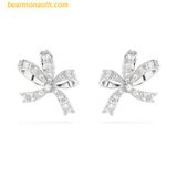  Bông Tai Swarovski Volta Stud Earrings Bow, Small, White, Rhodium Plated 5647579 
