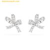  Bông Tai Swarovski Volta Stud Earrings Bow, Small, White, Rhodium Plated 5647579 