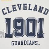  Áo Phông MLB Varsity Number Graphic Overfit Short Sleeve T-Shirt CLE (White) 3ATSV0334-45WHS 