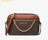  Túi Đeo Chéo Michael Kors Jet Set Large Saffiano Leather Crossbody Bag 35S1GTTC9B Brown 