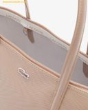  Túi Tote Lacoste Tote Bag - Size S NF2037PK Taupe Burgundy 