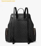  Balo Michael Kors Jet Set Large Logo Backpack 35T1GTTB3B Đen Logo 