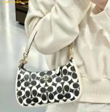  Túi Đeo Vai Coach Teri Shoulder Bag In Signature Canvas With Gold Hardware Black Multi CQ674 