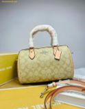  Túi Đeo Chéo Coach Rowan Satchel Bag In Signature Canvas Bag CS188 Begi 