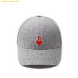  Mũ lưỡi trai MLB Heart Wool Structured Ball Cap BOS (Melange Grey) - 3ACPH0136-43MGS 