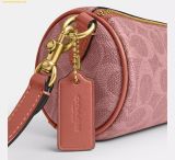  Túi Đeo Vai Coach Barrel Bag In Signature Canvas Melon Pink CDY79 