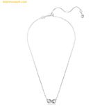  Dây Chuyền Swarovski Hyperbola Pendant Pavé, Infinity, White, Rhodium Plated 5689674 