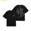 Áo Phông MLB Basic Mega Logo Overfit Short Sleeve T-Shirt NY (Black) 3ATSB0433-50BKS