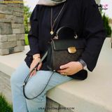  Túi Xách Coach Eliza Top Handle Bag CW013 Gold/Black Màu Đen CW012 