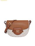  Túi Đeo Chéo Michael Kors Reed Small Saddle Crossbody Bag Vanilla 35F4G6RC1B Trắng Logo 