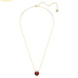  Dây Chuyền, Vòng Cổ Swarovski Bella V pendant Round cut, Red, Gold-tone plated 5724287 