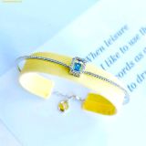  Vòng Tay, Lắc Tay Swarovski Millenia bangle Octagon cut, Pavé, Blue, Rhodium plated 5620556 