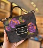  Túi Đeo Chéo Coach Morgan Square Crossbody in Signature Canvas with Rose Print CL415 