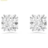  Bông Tai, Khuyên Tai Swarovski Stilla stud earrings Round cut, White, Rhodium plated 5636712 
