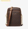  Túi Đeo Chéo Michael Kors Jet Set Travel Medium Logo Crossbody Bag 35F1GTVC2B Nâu Logo 